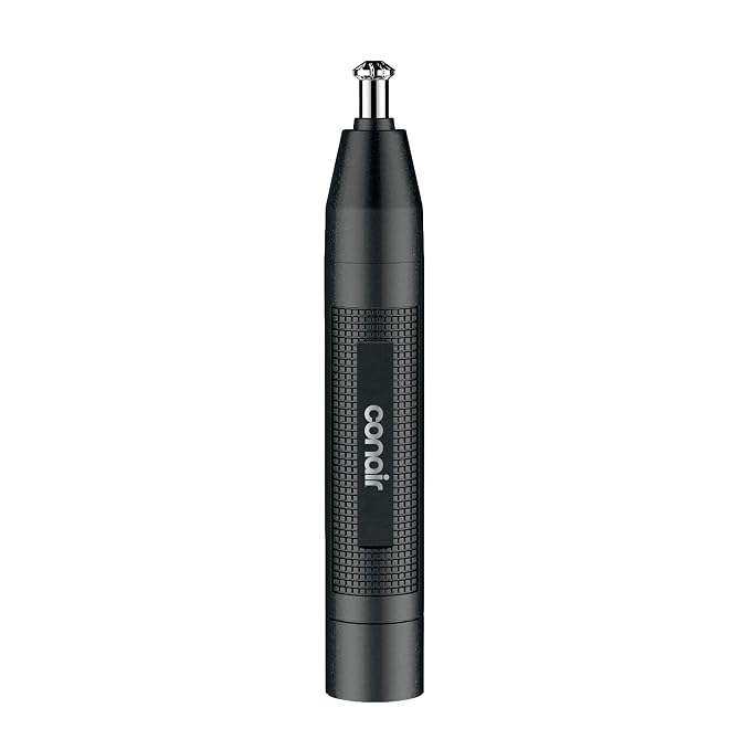 513eegYXrNL._SX679_.jpg ConairMAN Ear and Nose Hair Trimmer for Men, Cordless, 360° Bevel Blade - Image 1