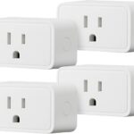 Amazon Basics Smart Plug, Works with Alexa Only, Voice Control, Remote APP Control, Schedule, Compact Design, Versatile, 2.4 GHz Wi-Fi, No Hub Required, 4-Pack, White