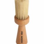 Pro Design Professional Barber Neck Duster Brush with Soft Bristles, Wooden Handle, for Hair Styling and Grooming (1 Pack)