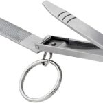 SWISS+TECH ST10629 4-in-1 Stainless Steel Personal Care Multi-Tool with Nail Clippers, File (Single Pack)