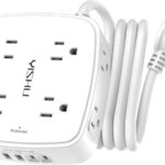 6Ft Surge Protector Power Strip with 8 Widely Outlets & 4 USB Ports