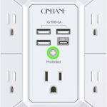Wall Charger, Surge Protector, QINLIANF 5 Outlet Extender with 4 USB Ports
