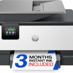 HP OfficeJet Pro 9125 Wireless All-in-One Color Inkjet Printer, Print, Scan, Copy, Fax, ADF, Duplex Print/scan, Best-for-Office, 3 Month Trial of Instant Ink Included, AI-Capable (C2VZ0A)