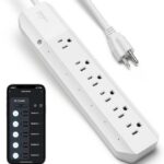 Geeni Smart Surge Protector Power Strip with 6 Wi-Fi Outlets, 3 ft. Cord