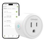 GHome Smart Plug Mini, WiFi Smart Outlet Plug Compatible with Alexa and Google Home, Timer Outlet with APP Control, Smart Plugs Only Supports 2.4GHz Network, No Hub Required, ETL FCC Listed, White