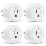 EIGHTREE Smart Plug WiFi Outlet Works with Alexa & Google Home, 15A, 4-Pack