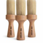Pro Design Professional Barber Neck Duster Brush with Soft Bristles, Wooden Handle, for Hair Styling and Grooming (3 Pack)