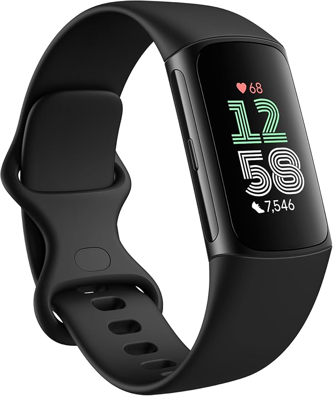 61ZtqtvoD2L._AC_SX679_.jpg Google Fitbit Charge 6 - Fitness Tracker - Obsidian/Black - Image 1