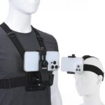 KINGKI Mobile Phone Chest Strap Harness Mount Head Strap Holder Kit for POV/VLOG,Cell Phone Clip Compatible with iPhone,Samsung,GoPro Hero 12, 11,10, 9, 8, AKASO,DJI Osmo,and Action Cameras…