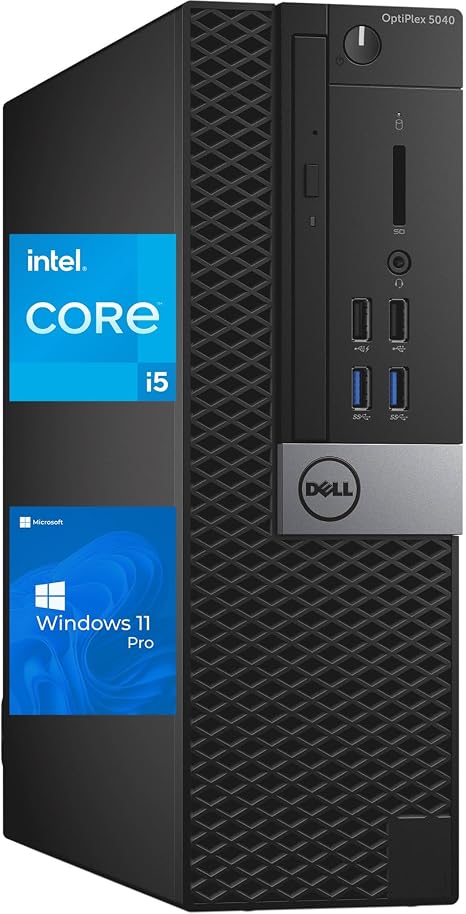 61mukhl9hJL._AC_SX466_.jpg Dell OptiPlex 5040 SFF Desktop Computer PC, Intel Core i5-6500T, 8GB RAM, 256GB SSD, WiFi, Bluetooth, HDMI, Windows 11 Pro (Renewed) - Image 1