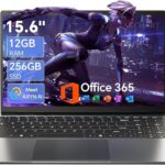 15.6'' AI Laptop with Office 365 12GB RAM 256GB SSD Win 11 Laptops
