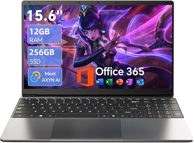 716bzljlbBL._AC_SX679_.jpg 15.6'' AI Laptop with Office 365 12GB RAM 256GB SSD Win 11 Laptops - Image 1