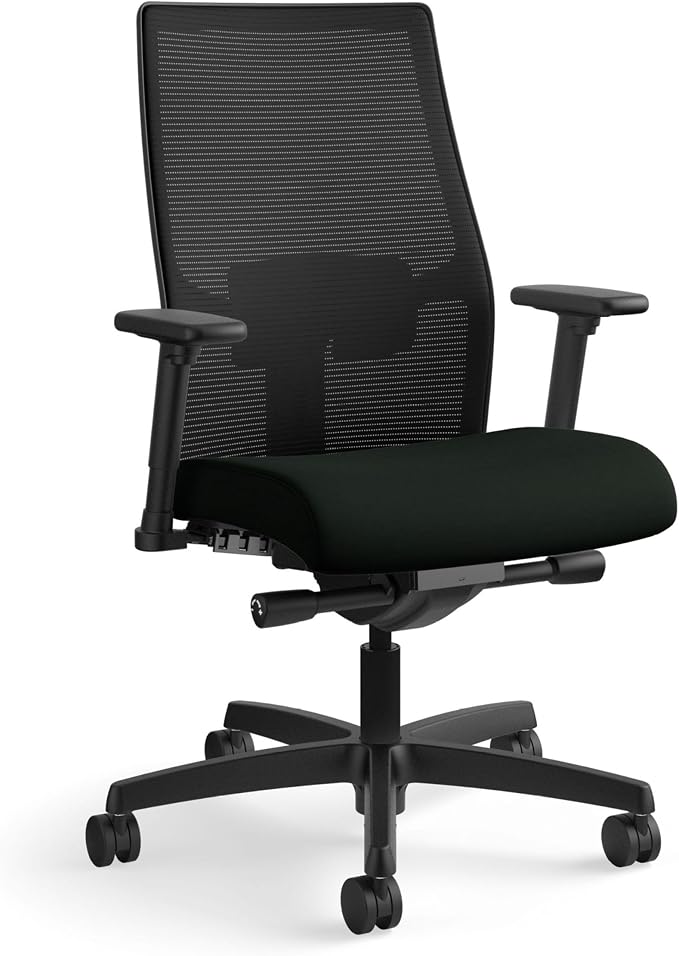 71AmEZ0N2AL._AC_SX679_.jpg HON Ignition 2.0 Ergonomic Office Chair, Lumbar Support, Desk Chair, Black - Image 1