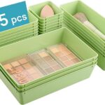 Vtopmart 25 Pack Plastic Drawer Organizers with Anti-slip Rubber Pads