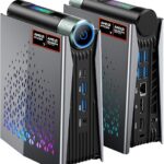 ACEMAGICIAN S3A Mini PC Windows 11 Pro, Ryzen 7 H 255(up to 4.9GHz), 16GB LPDDR5 512GB NVME PCIe4.0 SSD Computer with Radeon 780M Graphics, RGB Lights 3 Modes Small Desktop Business Home Office