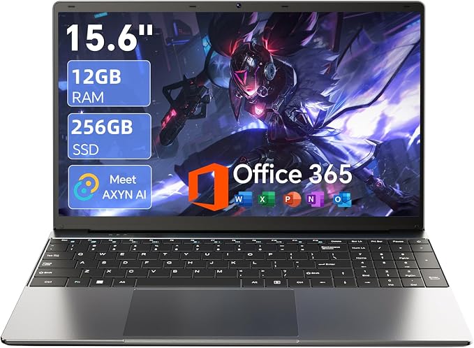 71LjYeII9SL._AC_SX679_.jpg 15.6 Inch Laptop with AI, Office 365, 12GB RAM 256GB SSD - Image 1