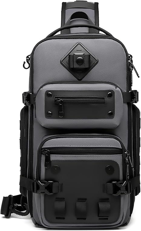 71YwARedngL._AC_SX466_.jpg OZUKO Tactical Sling Bags for Men, Waterproof Crossbody Shoulder Backpack,Men's Chest Bags for Travel, Hiking, Everyday Carry - Image 1