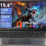 15.6'' AI Laptop with Office 365 12GB RAM 256GB SSD Win 11 Laptops