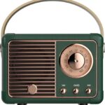 Dosmix Retro Bluetooth Speaker,Vintage Decor,Small Gift for Women Men Green