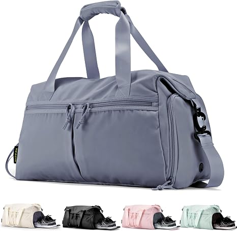 71eKCJS-SL._AC_SX466_.jpg Weekender Duffel Bag With Shoe Compartment And Wet Pocket-Luggage Everyday Overnight Bag for Men and Women Travel-Carry On Gym Bag - Image 1