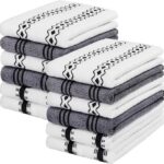 HOMEXCEL Microfiber Cleaning Cloth, Kitchen Towels 12 Pack, Lint Free, Scratch-Free, Highly Absorbent, Reusable Dish Towels for Kitchen and Household