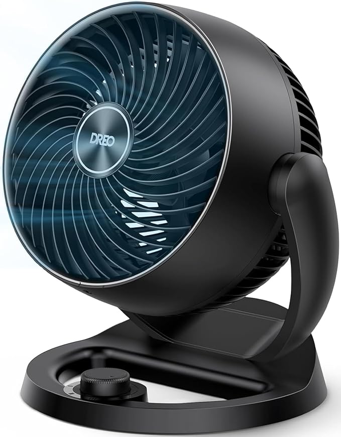 71qYVE1hZmL._AC_SX679_.jpg DREO Fan for Bedroom, 12 Inches, 70ft Powerful Airflow, 25db Quiet Table Air Circulator Fans for Whole Room, 120° Adjustable Tilt, 3 Speeds, Desktop Fan for Home, Office, Kitchen - Image 1