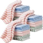 21 Pack Kitchen Towels Dish Towels Microfiber Cleaning Cloths – Ultra-Soft, Absorbent & Reusable 10