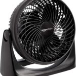 Amazon Basics Air Circulator Desk Fan for Bedroom, Home and Office, 90-Degree Tilt Head, 3 Speed Settings, Cooling, 35 Watts, Black, 11.1