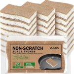AIDEA Sponges Non Scratch, 24Count, Natural Sponge for Non Stick Cookware