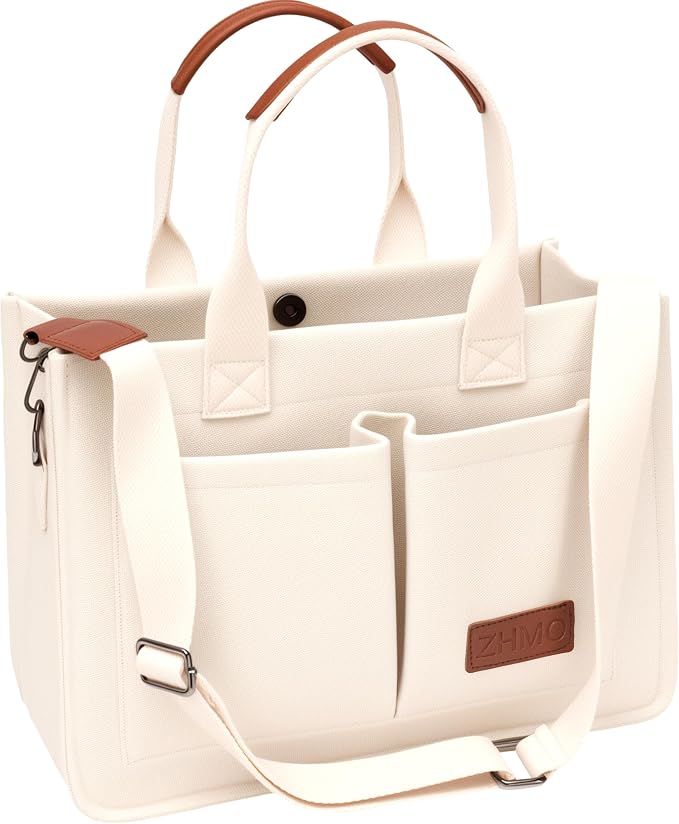81BCwzfdf-L._AC_SX679_.jpg Canvas Tote Bag for Women,Women's Bags Crossbody Bags Work Laptop Tote Bag Large Handbags Purse for Travel Nurse Teacher - Image 1