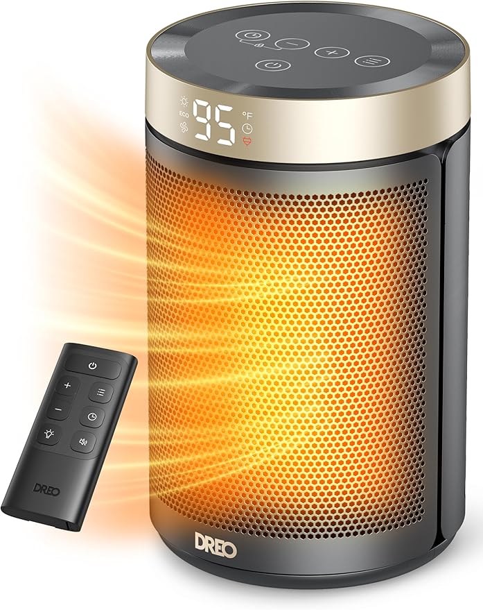 81Ha7nqubL._AC_SY879_.jpg DREO Space Heater, Portable Electric Heaters for Indoor Use with Thermostat - Image 1