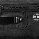 RFID Blocking Clip Stash Pocket Travel Belt Wallet, Black, Medium