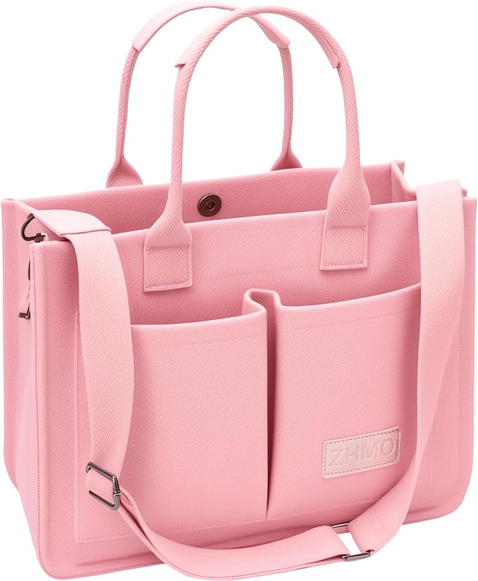 81Mk7ZGfcbL._AC_SX679_.jpg Canvas Tote Bag for Women,Women's Bags Crossbody Bags Work Laptop Tote Bag Large Handbags Purse for Travel Nurse Teacher - Image 1