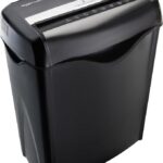 Amazon Basics 6-Sheet Cross-Cut Paper and Credit Card Shredder with 3.8 Gallon Bin, Shreds Staples, Black