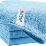 HOMEXCEL Blue Cleaning Rags 5 Pack, Highly Absorbent Microfiber Cleaning Cloth for Kitchen, Lint Free, Scratch-Free, Reusable Microfiber Towels for House, Window and Glass, Cars, 11.5 X11.5 inch