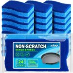 AIDEA Non Scratch Scrub Sponge-24Count, Sponges Kitchen, Sponges for Dishes