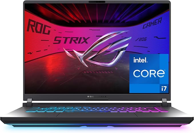81n1T4CYfmL._AC_SX679_.jpg ASUS ROG Strix G16 (2025) Gaming Laptop, 16” FHD+ 16:10 165Hz/3ms, NVIDIA® GeForce RTX™ 5060, Intel® Core™ i7 Processor 14650HX, 16GB DDR5, 1TB Gen 4 SSD, Wi-Fi 7, Windows 11 Home, G615JMR-AS74 - Image 1