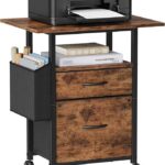 GYIIYUO 2 Drawer File Cabinet 24''W, Mobile Filing Cabinet, Printer Stand