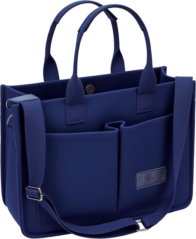 81yFFwJSKRL._AC_SX679_.jpg Canvas Tote Bag for Women,Women's Bags Crossbody Bags Work Laptop Tote Bag Large Handbags Purse for Travel Nurse Teacher - Image 1